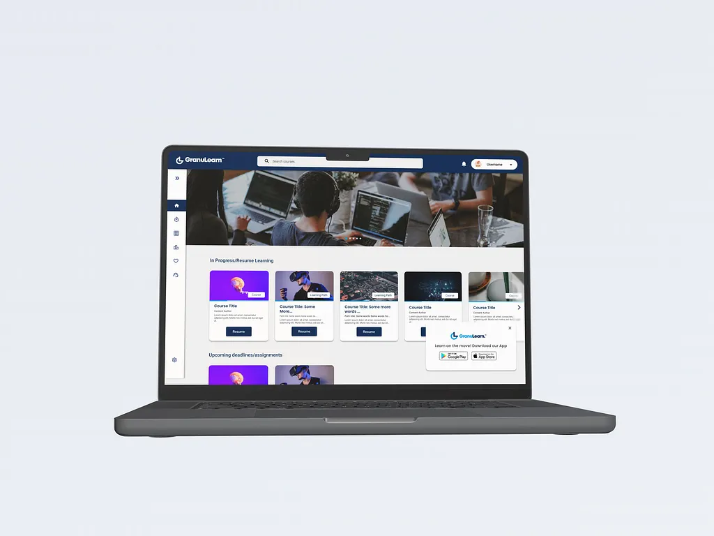 LMS analytics dashboard with student performance tracking